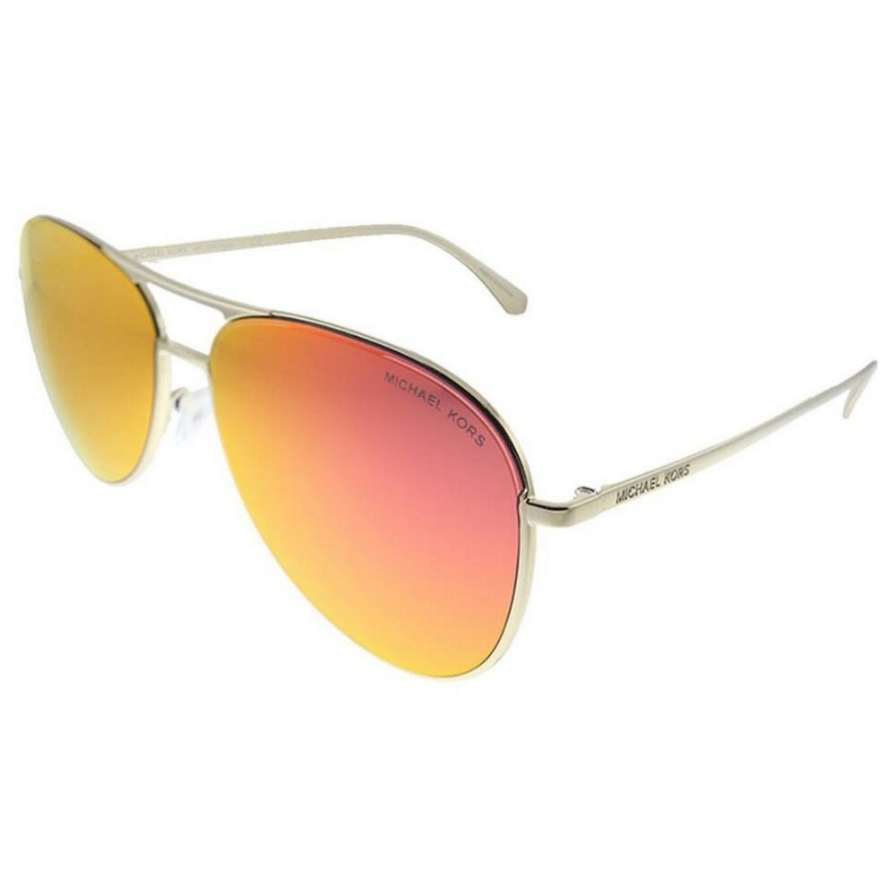 Michael Kors Women's Gold Aviator Sunglasses MK1089-10146Q 59-14-140 MSRP154